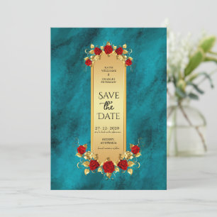 Elegant Blue Opulence Gold luxury royal Invitation