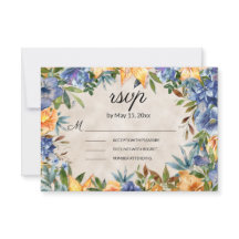 Elegant Blue Orange Flowers Tiger Lilies Wedding  