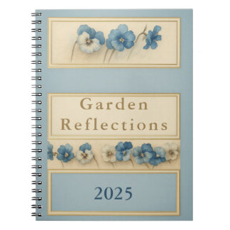 Elegant Blue Pansy Watercolour Notebook — Garden