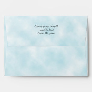 Elegant Blue Parchment Paper Style  Envelope