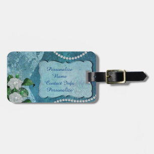 Elegant Blue Pearl Romantic Luggage Tag