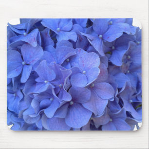 Elegant Blue periwinkle floral hydrangeas Mouse Mat