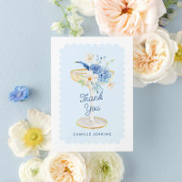 Elegant Blue Petals and Prosecco Bridal Shower