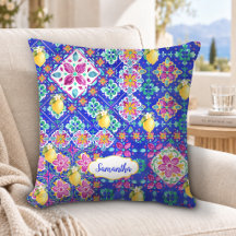 Elegant Blue pink Sicilian Citrus Collage