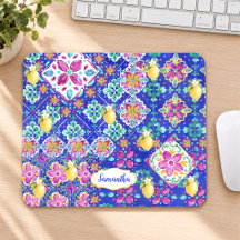 Elegant Blue pink Sicilian Citrus Collage
