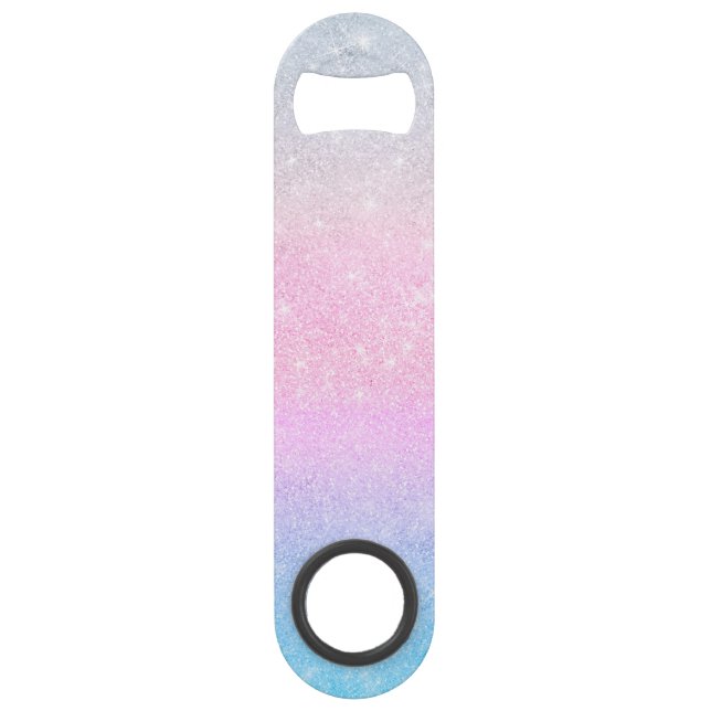 Elegant Blue Pink Silver Glitter Gradient Design (Front)