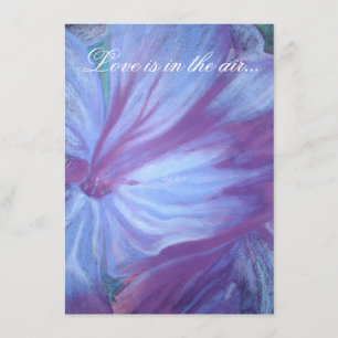 Elegant blue purple florals wedding invites