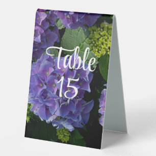 Elegant blue purple magenta green floral hydrangea
