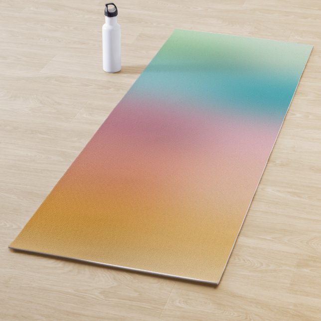 Elegant Blue Red Purple Yellow Green Colours Trend Yoga Mat (In Situ)