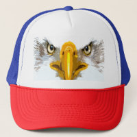 Elegant Blue Red White Eagle Head Pop Art Modern