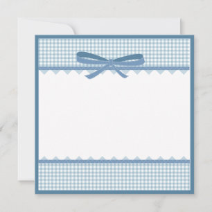 Elegant Blue Ribbon I Thank You, Boy Desk Gift     Card