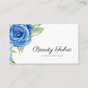 Elegant Blue Rose Clothing Boutique Business Card