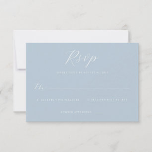 Elegant Blue RSVP Card