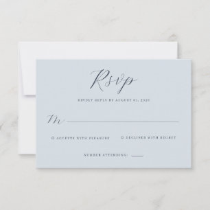 Elegant Blue RSVP Card