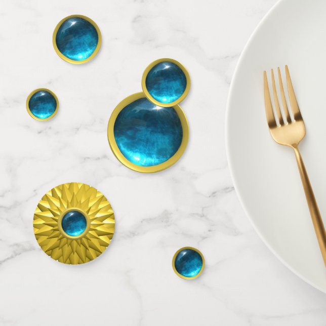 Elegant Blue Sapphire Gems Confetti (Group)