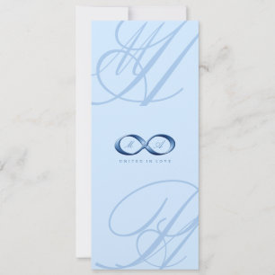 Elegant Blue Sapphire Infinity Hand Clasp Wedding Invitation