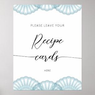 Elegant Blue Shell  leave your recipe card here  Poster