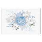 Elegant Blue Silver Dragonfly Floral