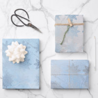 Elegant blue silver marble snowflakes Christmas
