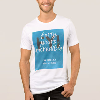 Elegant Blue Sky Incredible 40th Birthday Party  Tri-Blend Shirt