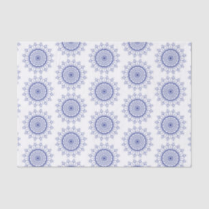 Elegant Blue Snowflake Lace Pattern Tissue Paper