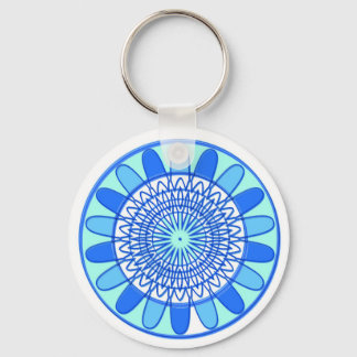 Elegant Blue Sparkle Jewel Design Key Ring