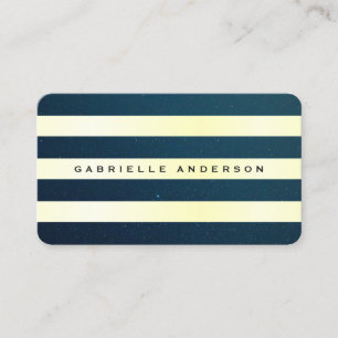 Elegant Blue Speckled   Stripe Pattern Business Card