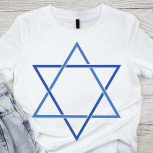 Elegant Blue Star of David T-Shirt