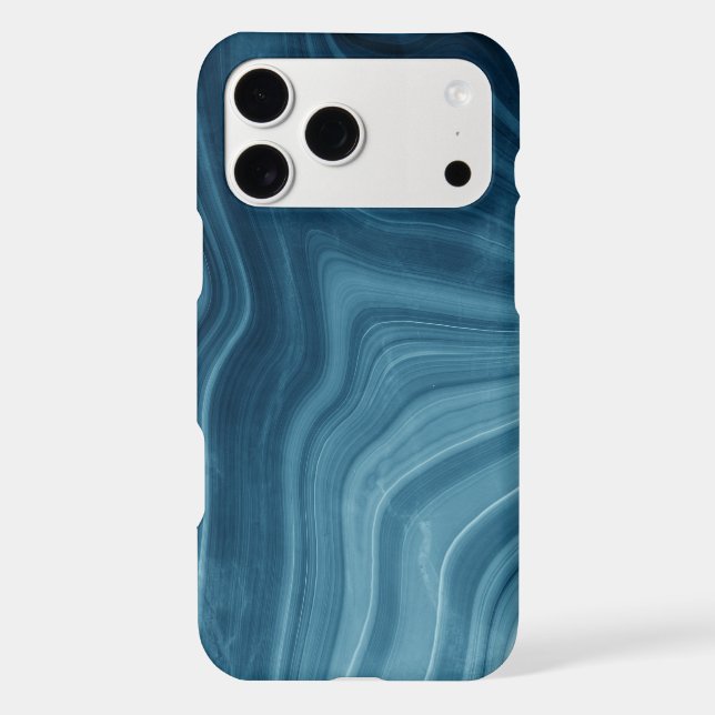 Elegant Blue Stone Marble Pattern (Back)