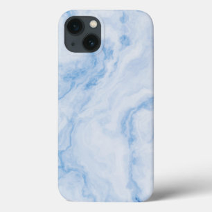 Elegant Blue Stone Marble Pattern iPhone 13 Case
