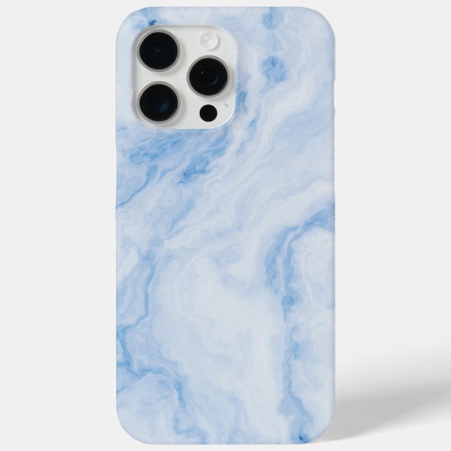 Elegant Blue Stone Marble Pattern Case-Mate iPhone Case (Back)