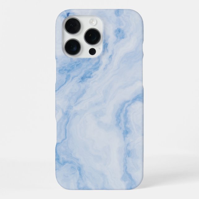  Elegant Blue Stone Marble Pattern iPhone Case (Back)