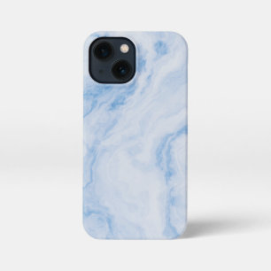 Elegant Blue Stone Marble Pattern iPhone 13 Mini Case