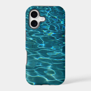 Elegant blue teal water pattern ocean lake waves