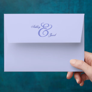 Elegant Blue Typography Wedding Envelop Envelope