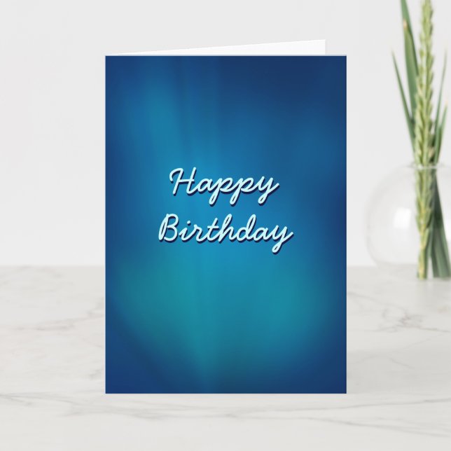 Elegant Blue Underwater Birthday Card (Front)