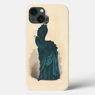 Elegant Blue Victorian Dress Fashion Woman Art iPhone 13 Case