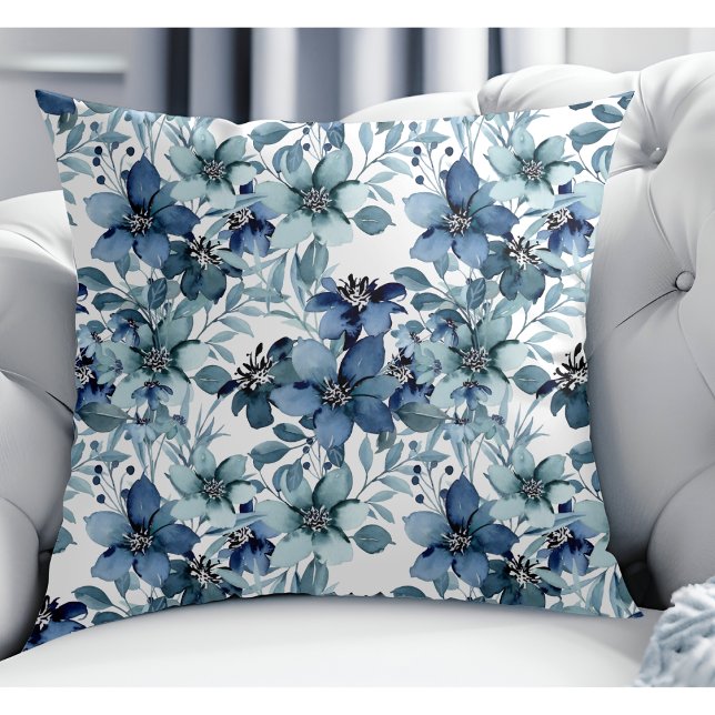 Elegant Blue Vintage Chintz Pattern  Cushion (Creator Uploaded)