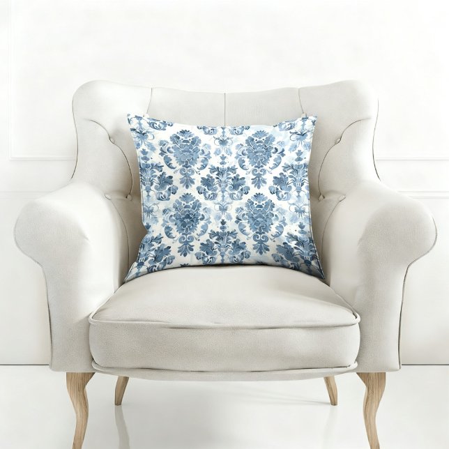 ELEGANT BLUE VINTAGE PATTERNED CUSHION (Creator Uploaded)