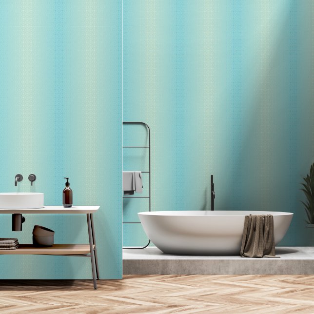 Elegant blue wallpaper (Bathroom)
