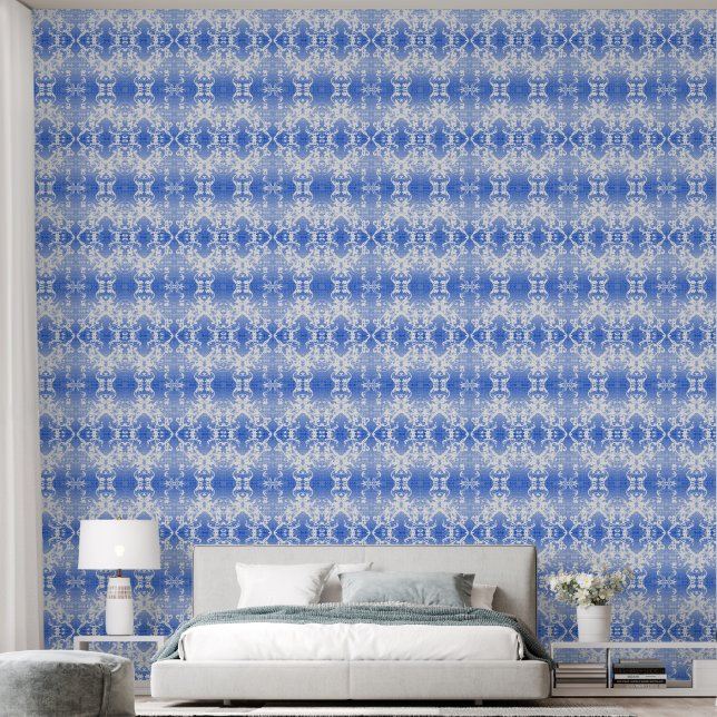 Elegant blue wallpaper (Bedroom)