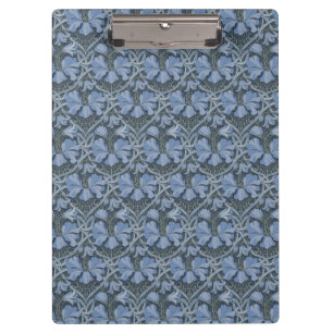 Elegant Blue Watercolor Floral Pattern Clipboard