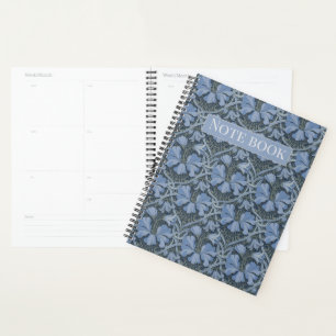Elegant Blue Watercolor Floral Pattern Invitation Planner
