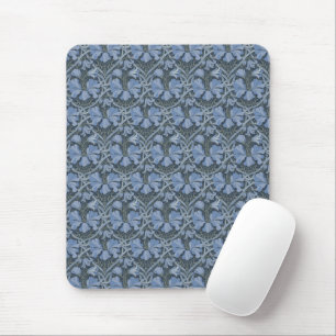 Elegant Blue Watercolor Floral Pattern  Mouse Mat