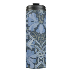 Elegant Blue Watercolor Floral Pattern  Thermal Tumbler