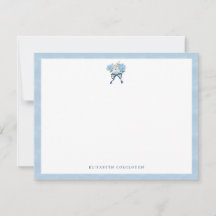 Elegant Blue Watercolor Hydrangea Floral