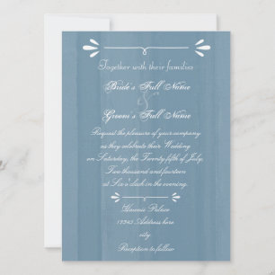 Elegant Blue Watercolor Invitation