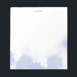 Elegant Blue Watercolor Personalised Notepad<br><div class="desc">Elegant Blue Watercolor Notepad. Features simple minimalist watercolor texture and modern font design.</div>