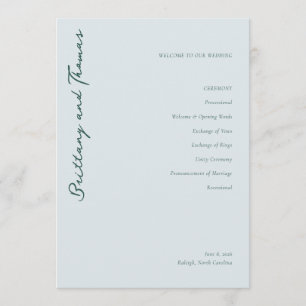 Elegant Blue Wedding Ceremony Template