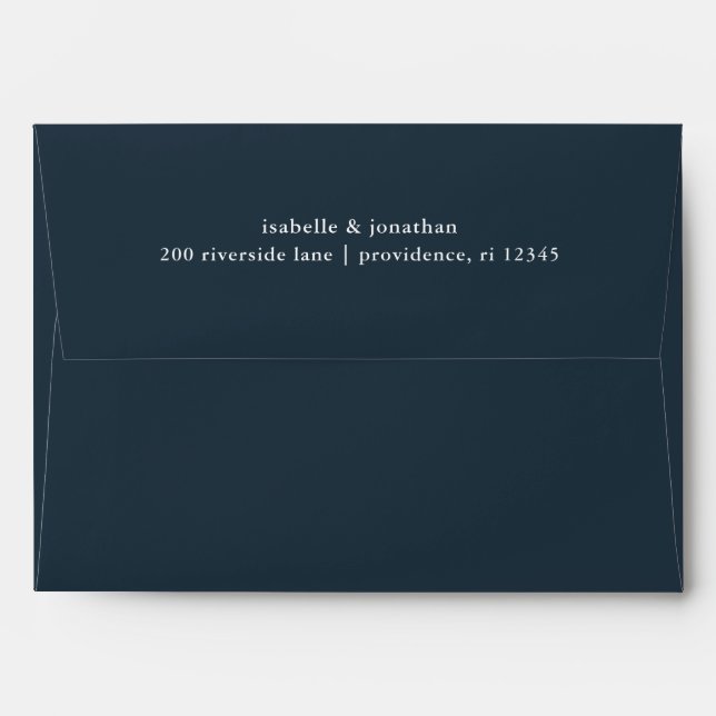 Elegant Blue Wedding Envelope (Back (Top Flap))